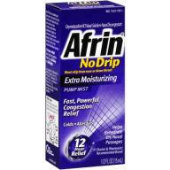 Afrin No Drip Extra Moisturizing Nasal Decongestant Pump Mist, 0.5 fl oz