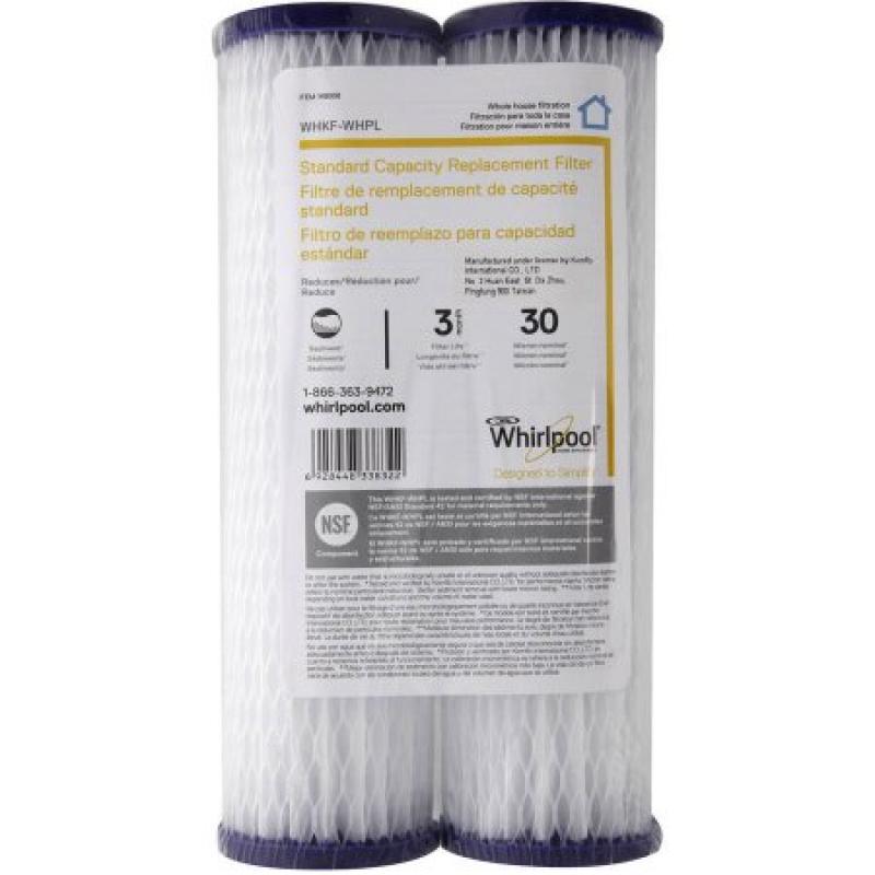 WHKF-WHPL Whirlpool Whole House Replacement Sediment Filter Cartridge, 2pk