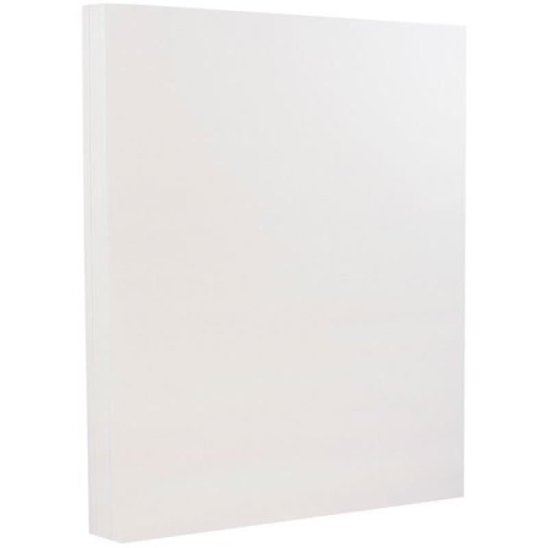 JAM Paper Strathmore Paper, 8.5 x 11, 24lb Bright White Wove, 100 Sheets/pack