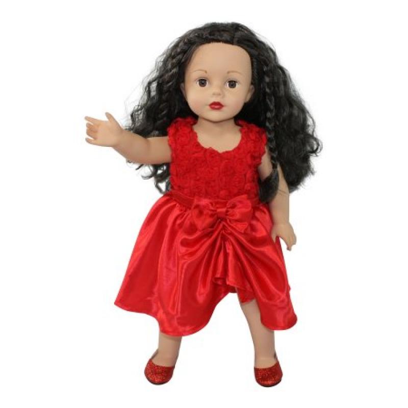 Arianna Miss Devine Red Party Dress Fits 18 inch Dolls