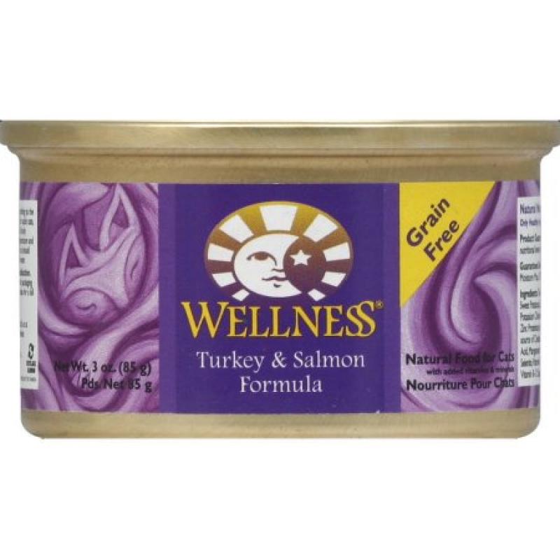 Wellness Food for Cats, Turkey and Salmon Formula, 3 oz, 24-Pack