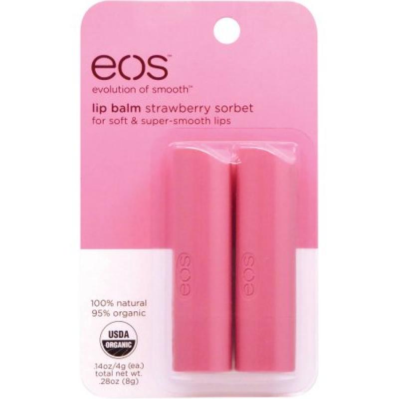 eos Strawberry Sorbet Lip Balm, 0.14 oz, 2 count