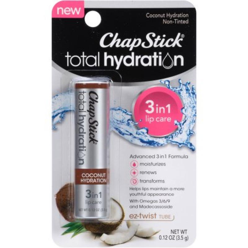 Chapstick Total Hydration 3-in-1 Coconut Hydration Lip Care, 0.12 oz