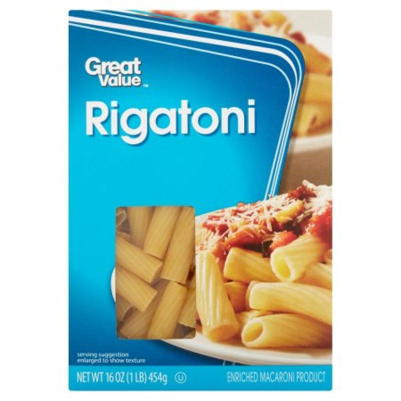 Great Value Rigatoni Pasta, 16 oz