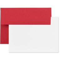 JAM Paper Personal Stationery Sets - A2 - 4 3/8 x 5 3/4 - Brite Hue Recycled Red - 25/pack