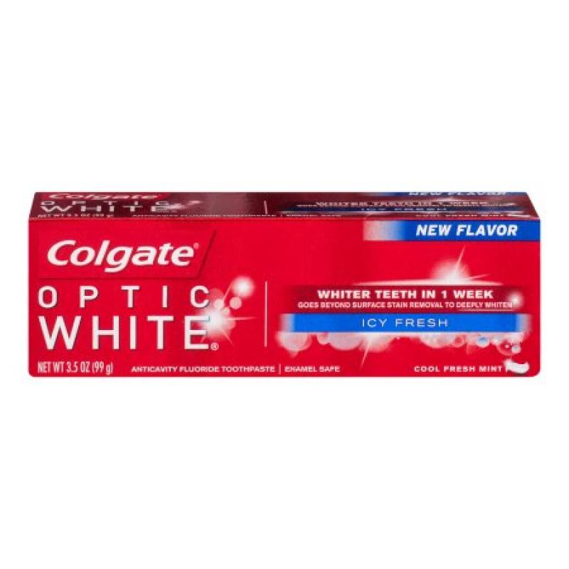 Colgate Optic White Icy Fresh Toothpaste Cool Fresh Mint, 3.5 OZ