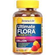 Renew Life Ultimate Flora Natural Fruit Flavored Probiotic Supplement Gummies, 60 count