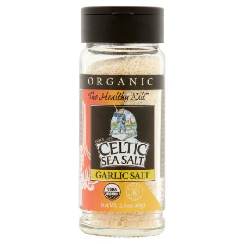 Celtic Sea Salt Organic Garlic Salt, 2.4 oz, 6 pack