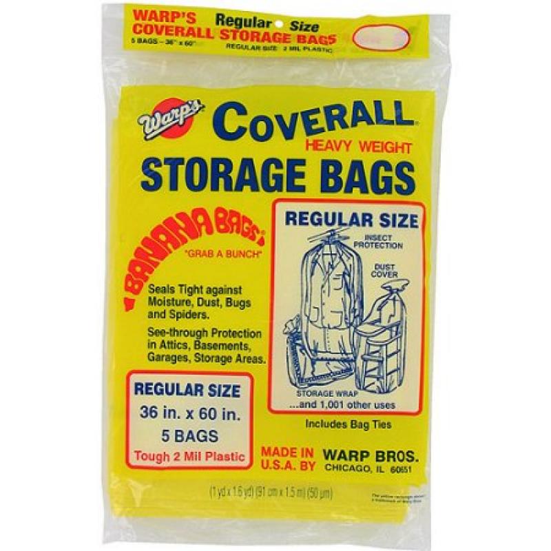 Warps CB-36 5-Count 36" x 60" Regular Size Banana Bags Storage Bags