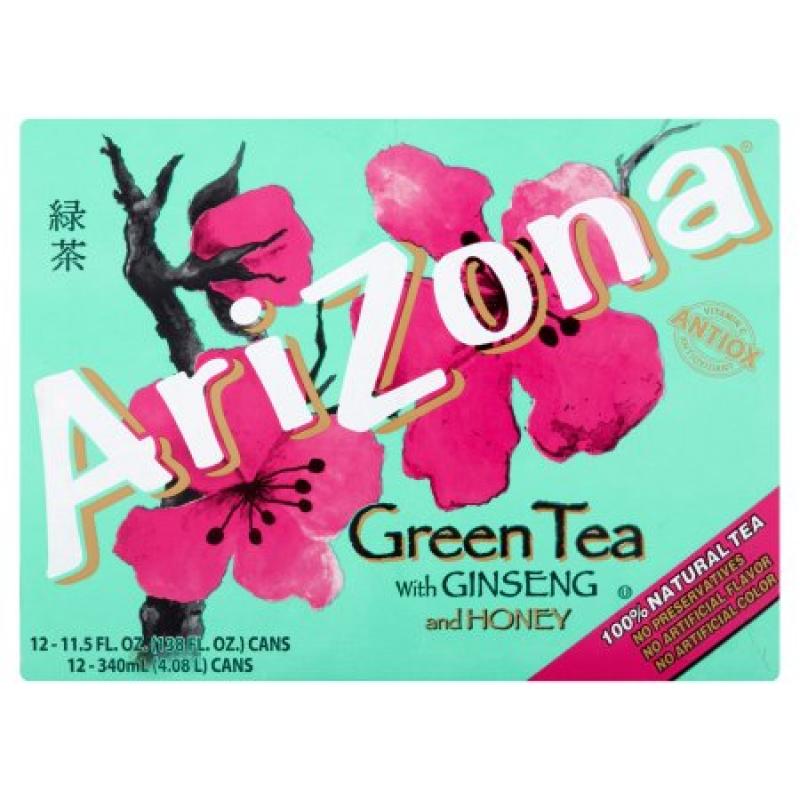 AriZona Green Tea With Ginseng And Honey - 12 PK, 11.5 FL OZ