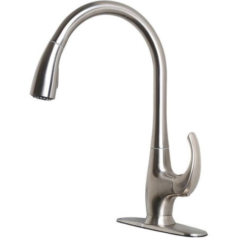 Ultra Faucets UF13803 Stainless Steel Single-Handle Kitchen Faucet with Pull-Down Spray