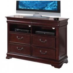 Acme Gwyneth Four Drawer Home Entertainment TV Console in Cherry 21867