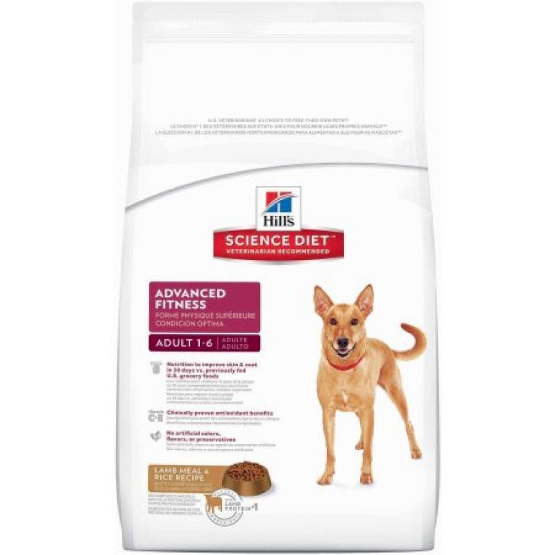 Hill&#039;s Science Diet Adult Advanced Fitness Lamb Meal & Rice Recipe Dry Dog Food, 33 lb bag