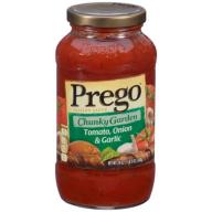 Prego Chunky Garden Italian Sauce With Tomato, Onion & Garlic, 24 oz