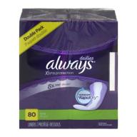 Always Dailies Xtra Protection Long Unscented Pantiliners, (Choose your Count)