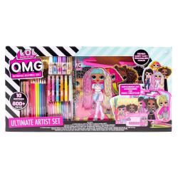 LOL Surprise! O.M.G. Ultimate Artist Set with Carry Case, Holographic Pouch, Dress Up Dolls & Fashion Sketchbook