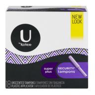 U By Kotex Super Plus Unscented Tampons - 18 CT