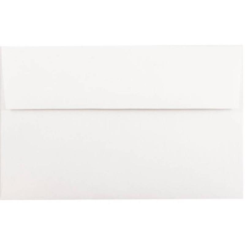 JAM Paper A10 6" x 9-1/2" Paper Booklet Invitation Envelope, Regular White, 25pk