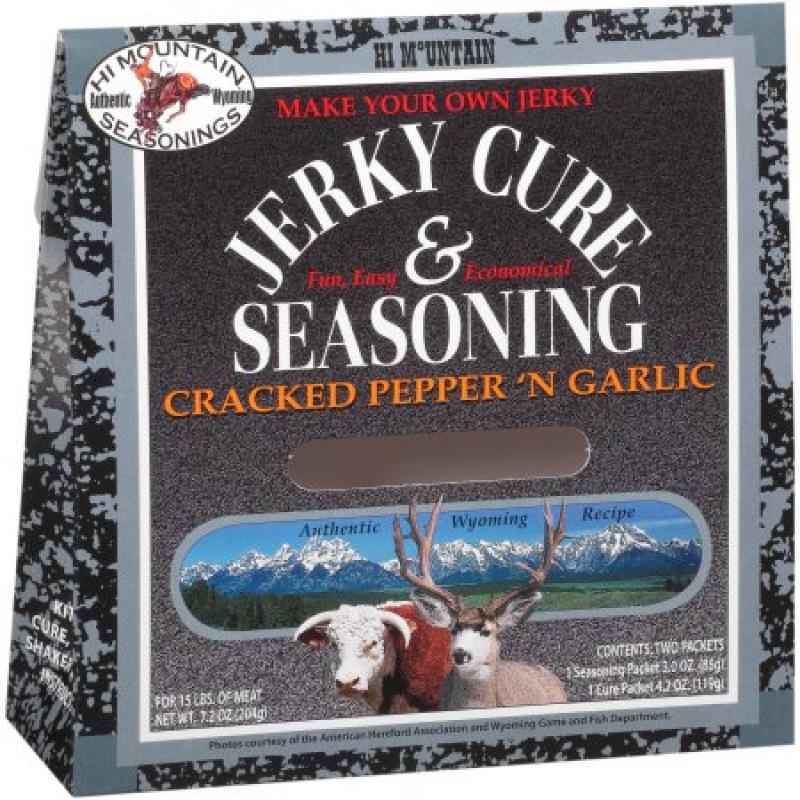 Hi Mountain Seasonings Cracked Pepper &#039;n Garlic Jerky Cure & Seasoning Kit, 7.2 oz