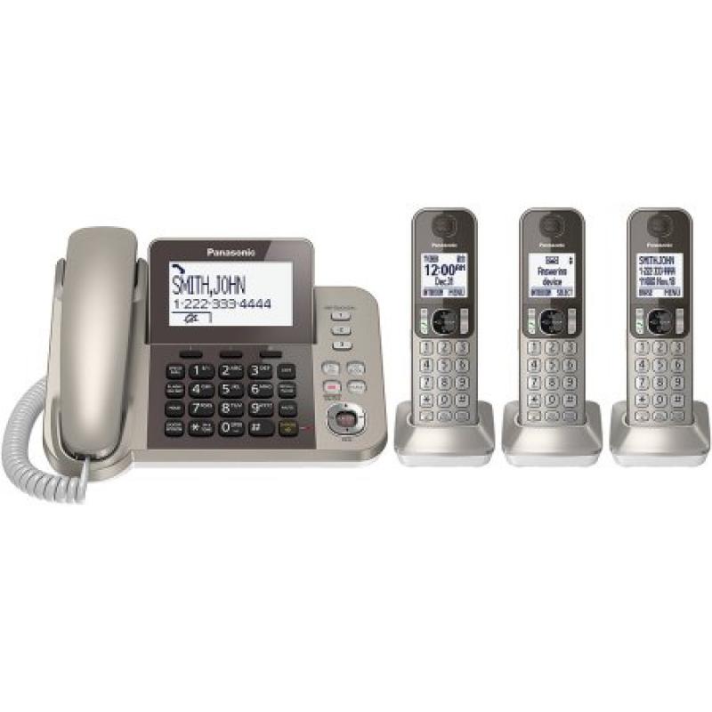 Panasonic Cordless Phone and Answering Machine with 3 Handsets
