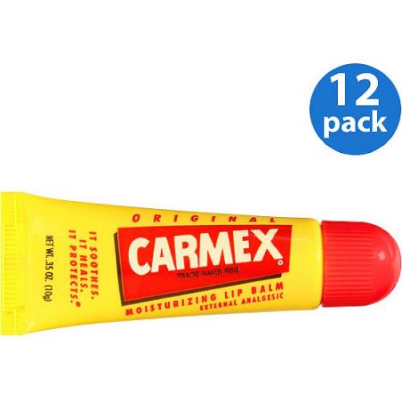 Carmex Original Moisturizing External Analgesic Lip Balm, 0.35 oz. (Pack of 12)