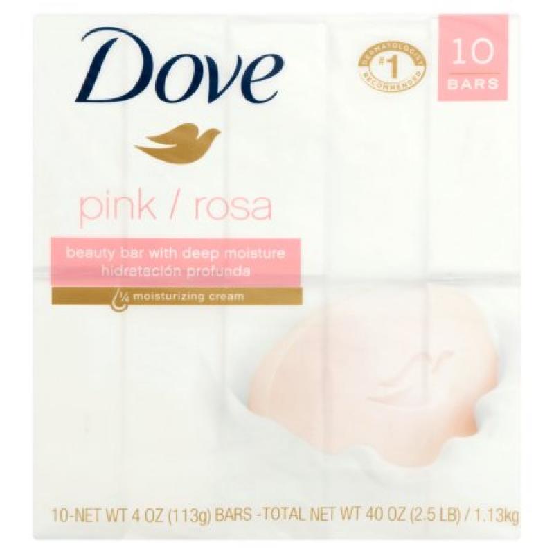 Dove Pink Beauty Bar, 4 oz, 10 Bar