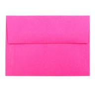JAM Paper, Brite Hue Ultra Fuchsia Hot Pink Paper Envelopes come in over 20 sizes, ranging from standard sizes to hard to-find sizes, in order to ensure that all types of paper and cards fit. These envelopes are made from 30% post consumer paper, water so