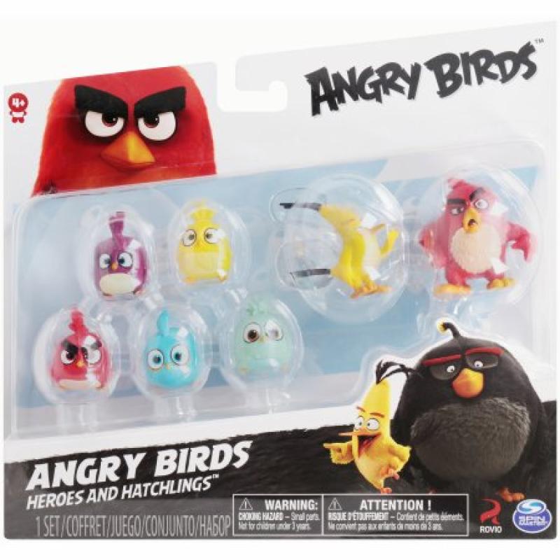 Angry Birds Heroes and Hatchlings Action Figures Set 7 pc