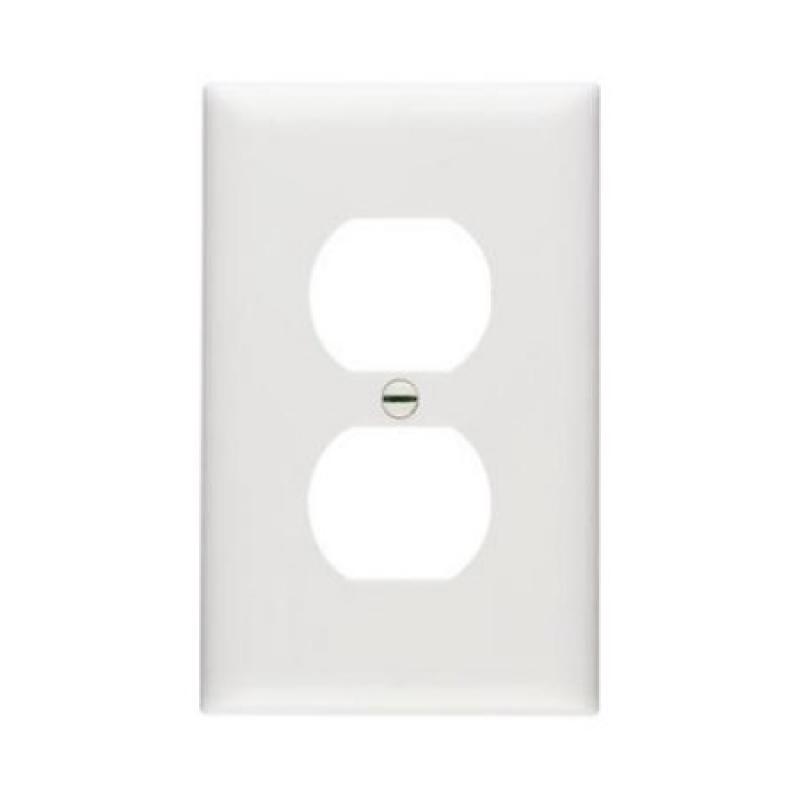 PASS & SEYMOUR 10-Pack White 1-Duplex Nylon Wall Plates