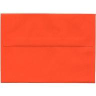 JAM Paper A7 5-1/4" x 7-1/4" Recycled Paper Invitation Envelopes, Brite Hue Orange, 25pk