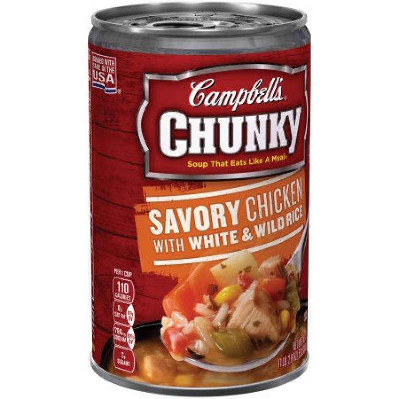 Campbell&#039;s Chunky Savory Chicken with White & Wild Rice Soup, 18.8 oz.