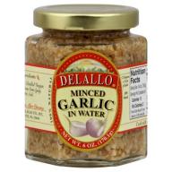 Delallo Minced Garlic, in Water, 6 Oz