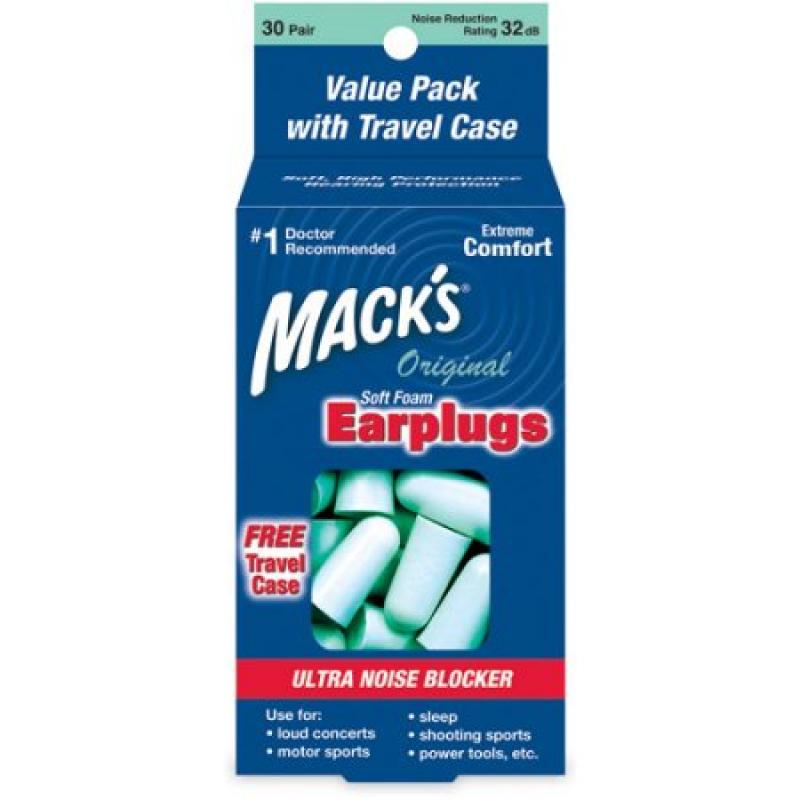 Mack&#039;s Original Soft Foam Earplugs 30 Pair