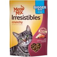 Meow Mix Irresistibles Cat Treats, Crunchy with Salmon and Ocean Whitefish, 11 oz