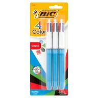 Bic Original 4 Color Med 1.0mm 3 Ball Pen