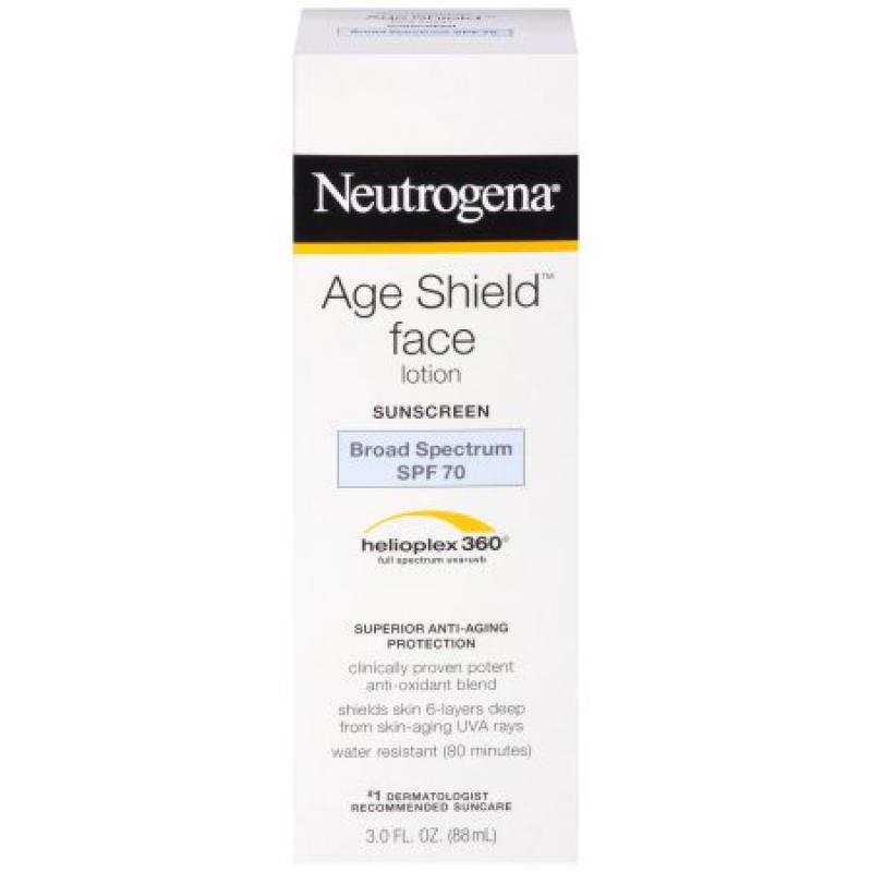 Neutrogena Age Shield Anti-Oxidant Face Lotion Sunscreen Broad Spectrum SPF 70, 3 Fl. Oz