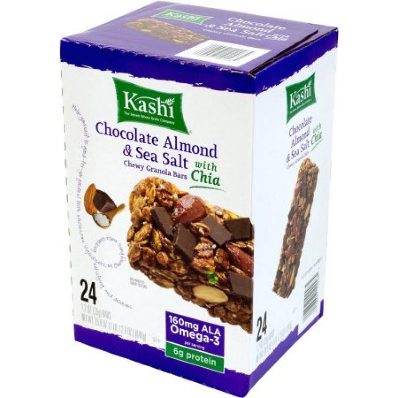Kashi Chocolate Almond & Sea Salt with Chia Chewy Granola Bars, 1.2 oz, 24 count
