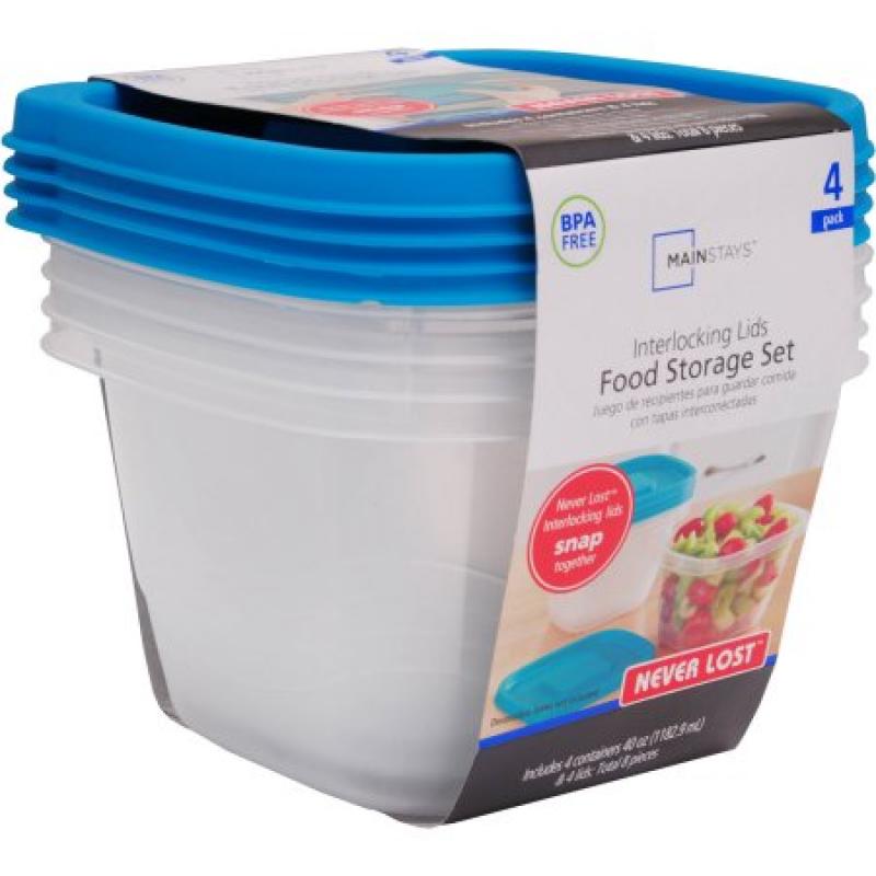 Mainstays Never Lost 5-Cup Square Food Storage Container