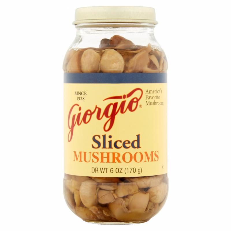 Giorgio Sliced Mushrooms 6 Oz Jar