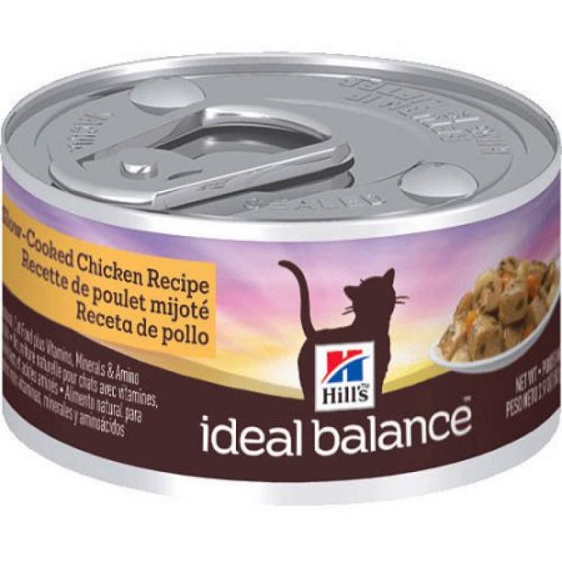 Hill&#039;s Ideal Balance Adult Slow-Cooked Chicken Recipe Canned Cat Food, 2.9 oz, Pack of 24