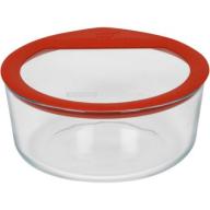 Pyrex No-Leak Glass 7-Cup Round Food Storage Container