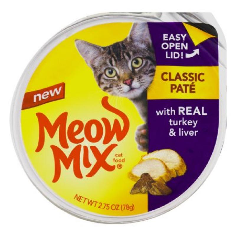 Meow Mix Cat Food Classic Pate Real Turkey & Liver, 2.75 OZ