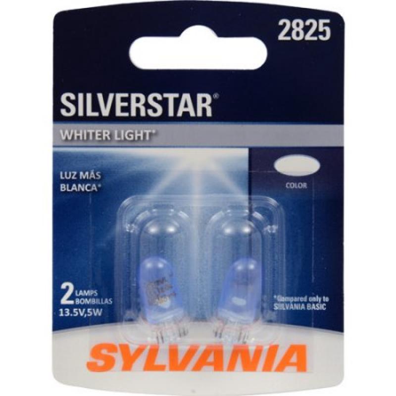 Sylvania 2825 SilverStar Miniature Bulb, Twin Pack