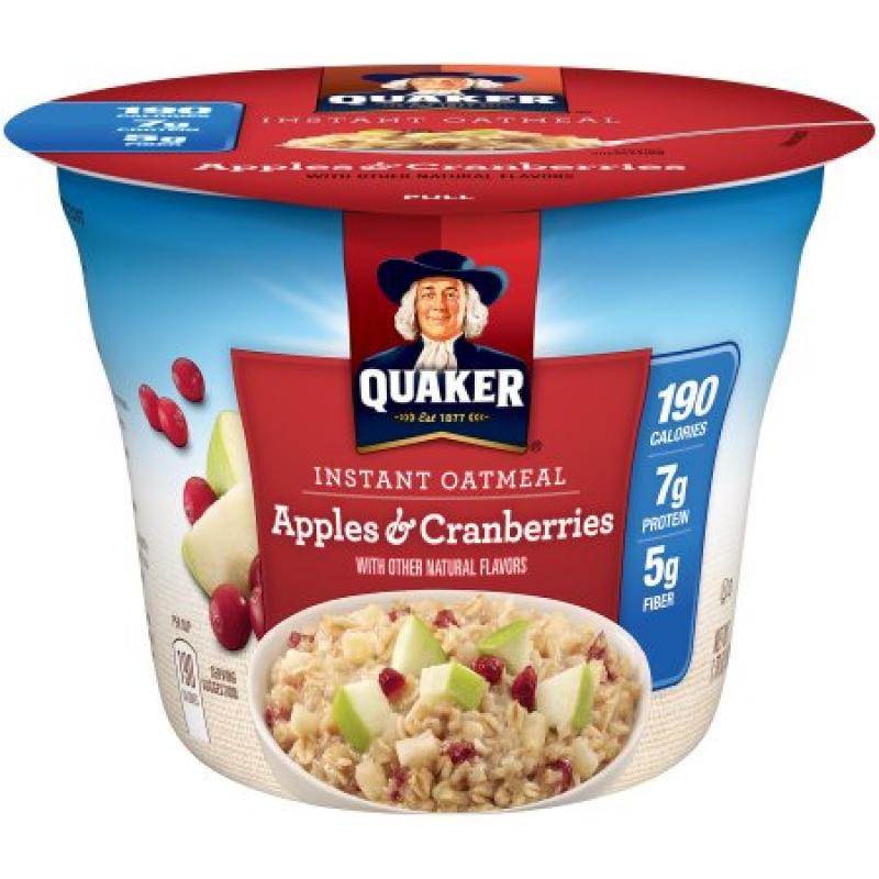 Quaker® Apples & Cranberries Instant Oatmeal 1.79 oz. Cup