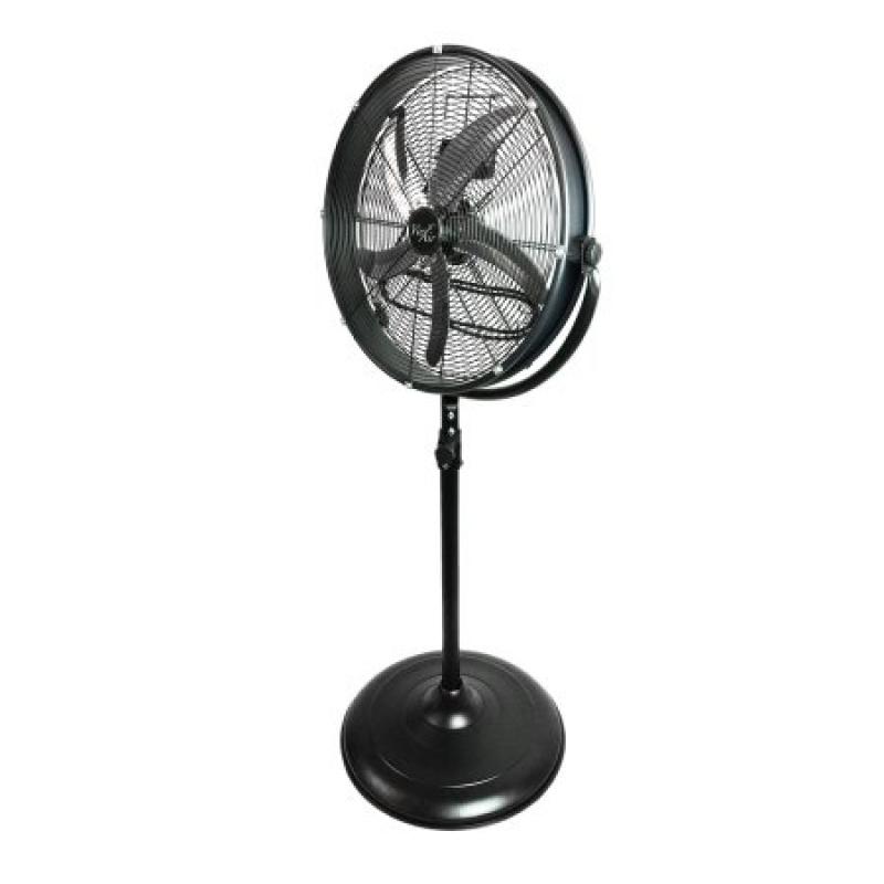 Vie Air 20" Industrial Heavy Duty Powerful and Quiet Metal High Velocity 360 Degree Tilting Pedistal Drum Fan with 3 Speeds and 360 Degree Tilt