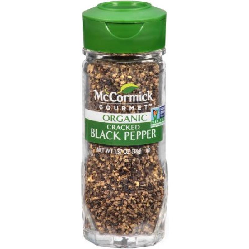 McCormick Gourmet� Organic Black Pepper, Cracked, 1.37 oz. Shaker