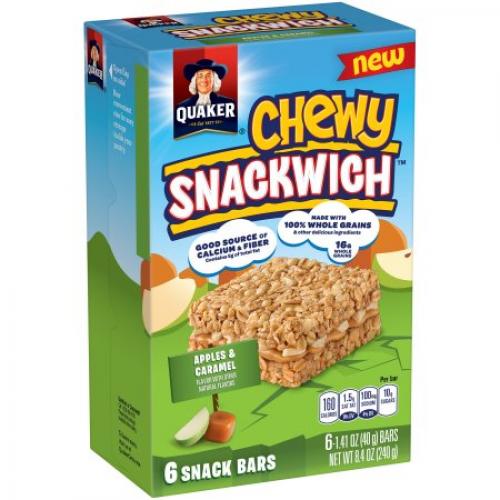 Quaker® Chewy Snackwich™ Apples & Caramel Snack Bars 6-1.41 oz. Bars