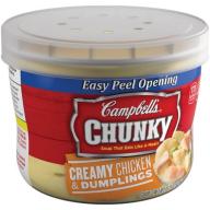 Campbell&#039;s Chunky Creamy Chicken & Dumplings Soup 15.25oz Bowl