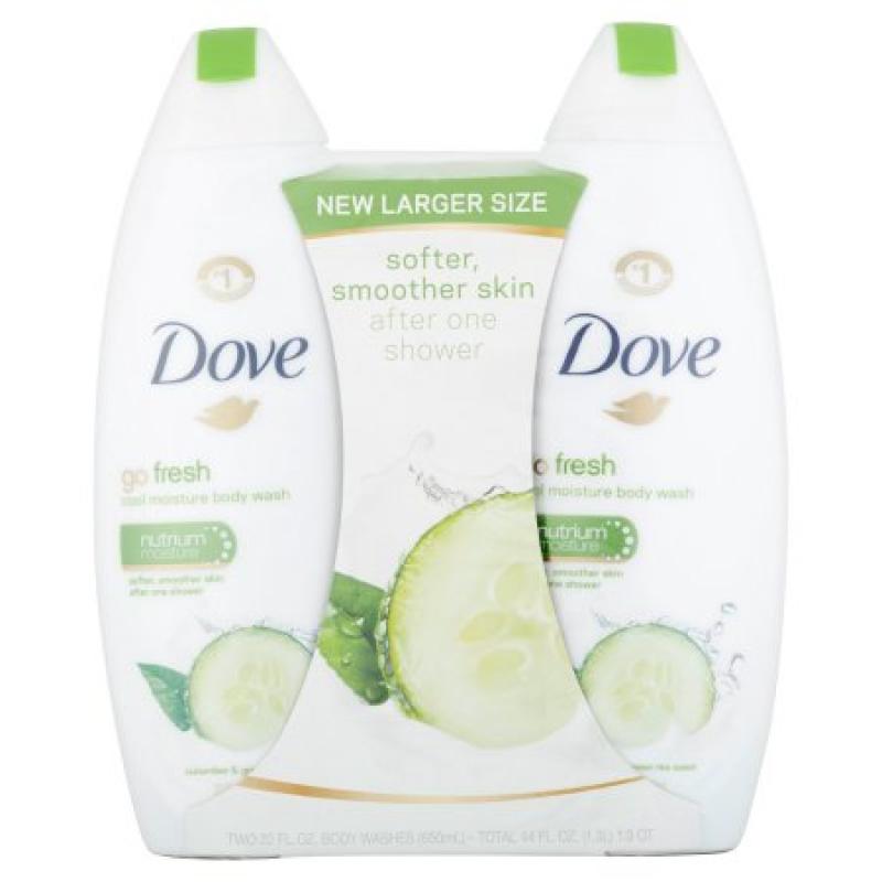 Dove go fresh Cucumber and Green Tea Body Wash, 22 oz, Twin Pack