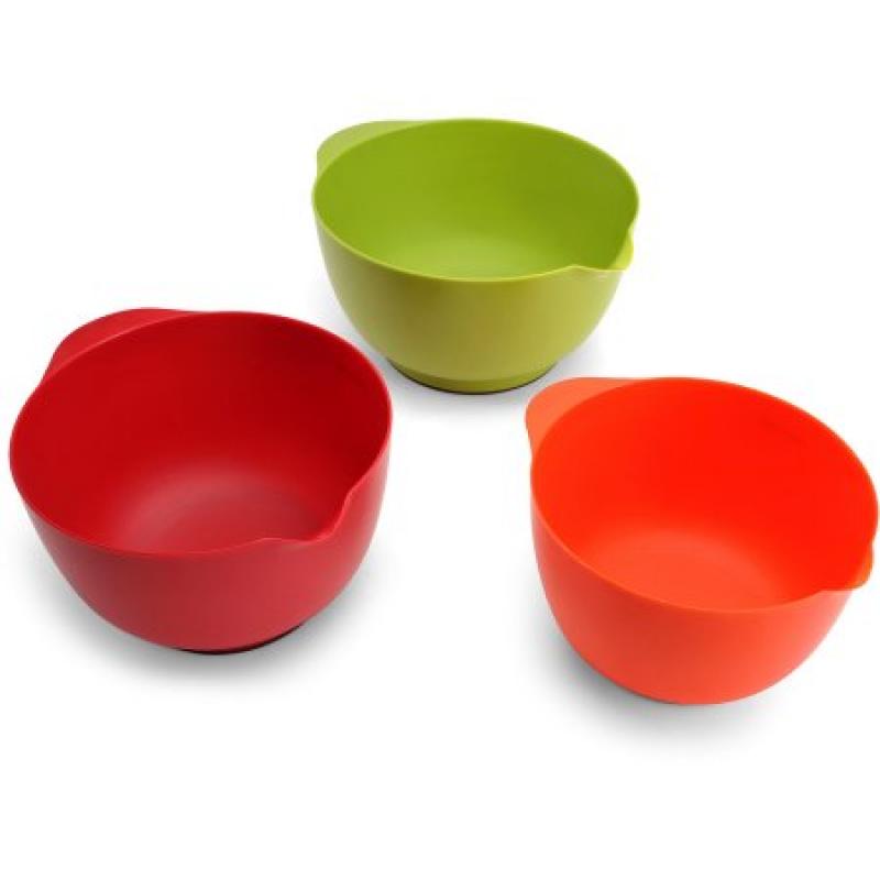 Farberware Set of 3 Mixing Bowls, Assorted Colors